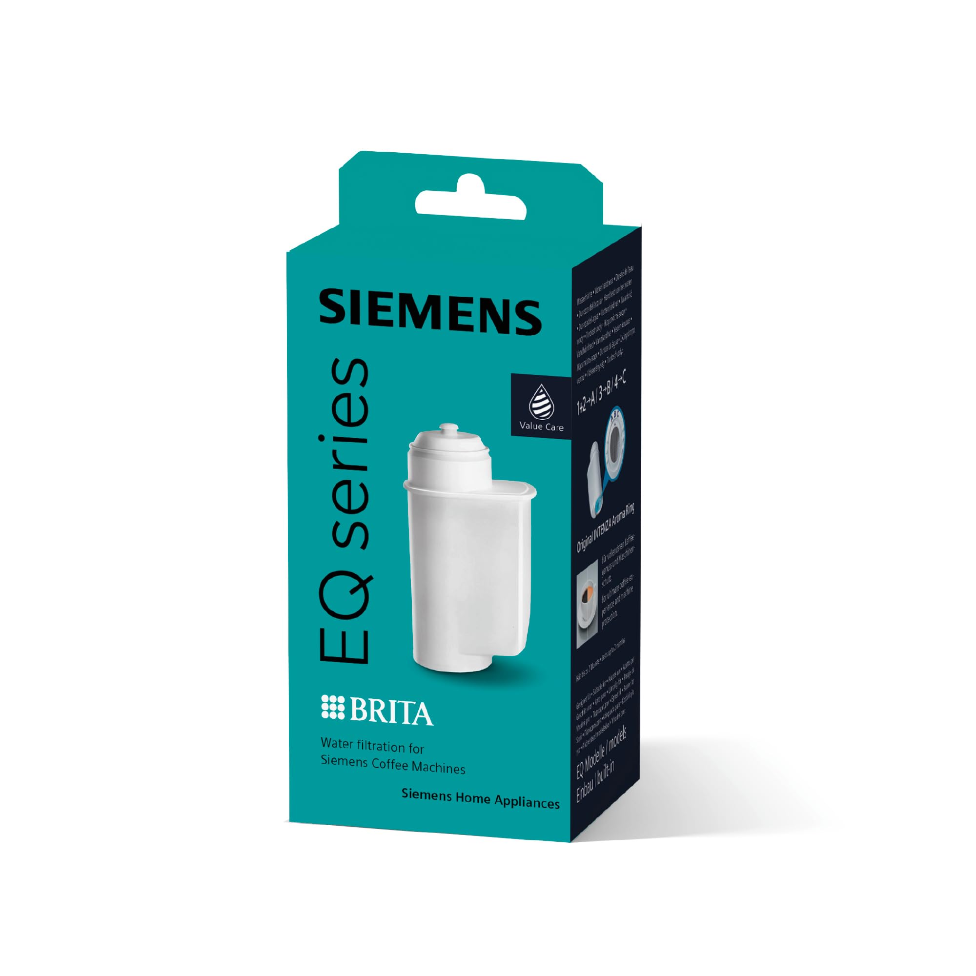 Siemens BRITA Intenza TZ70063A Water Filter - Pack of 6 - Reduces Limescale Content of the Water, Suitable for Fully Automatic Coffee Machines of the EQ Series and Fully Automatic Built-in Machines